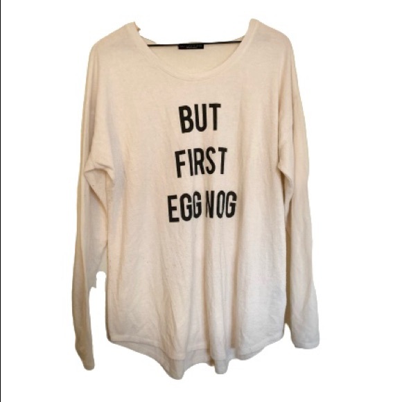 Recycled Karma Tops - Recycled Karma Women’s Holiday Eggnog Sweater